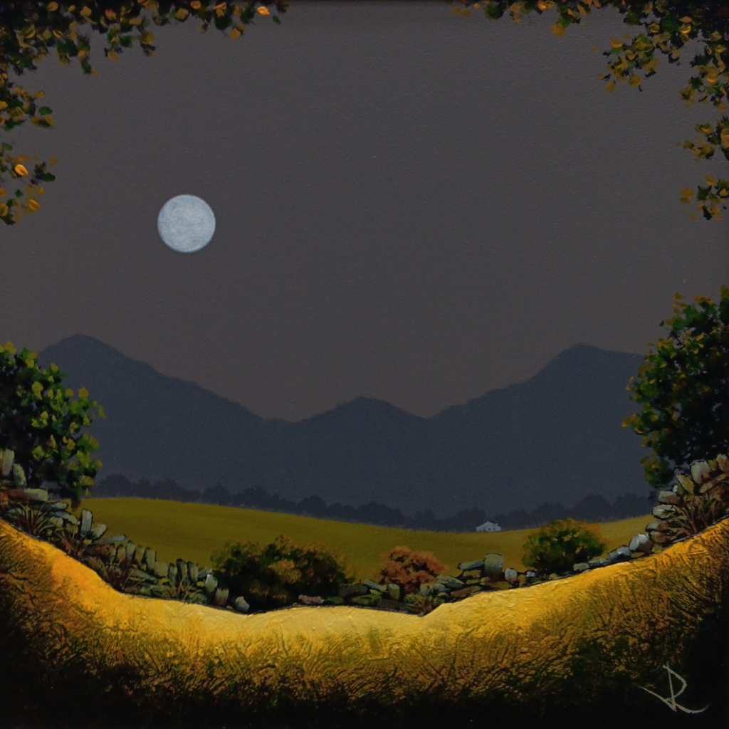 John Russell - Drystone Wall On A Full Moon Night - The Framing Centre